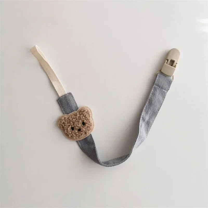 Bear Baby Pacifier Clip Chain Anti Drop Teether Strap