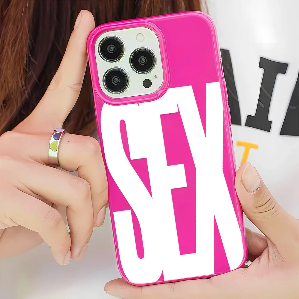 Glossy Sex Icon Pattern iPhone Case