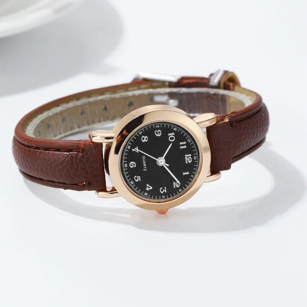 Women Quartz Leather Strap Fashion Wrist Watch