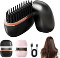 Mini Rechargeable Hair Straightener Brush 3 Speed Temp Portable Travel Styling Tool
