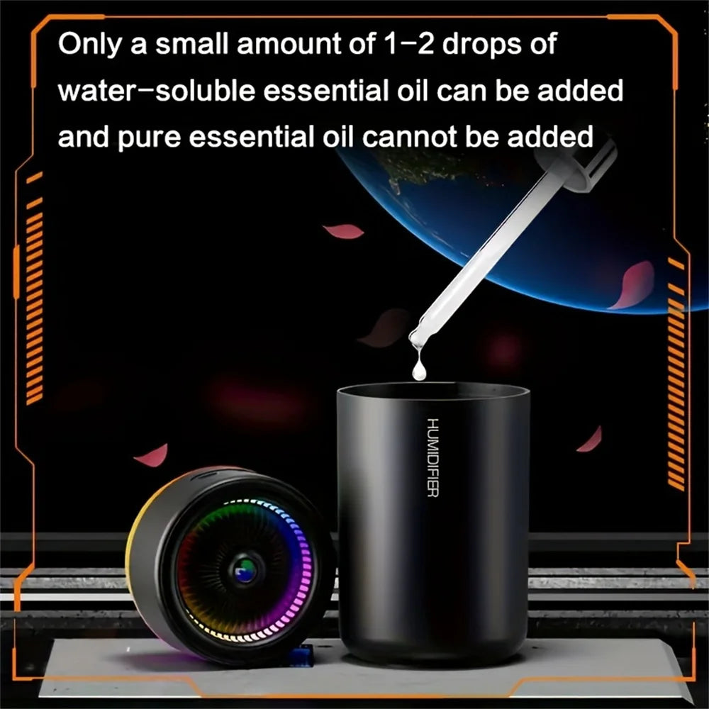 Colorful LED Car Humidifier Ultrasonic Aroma Diffuser for Bedroom Office