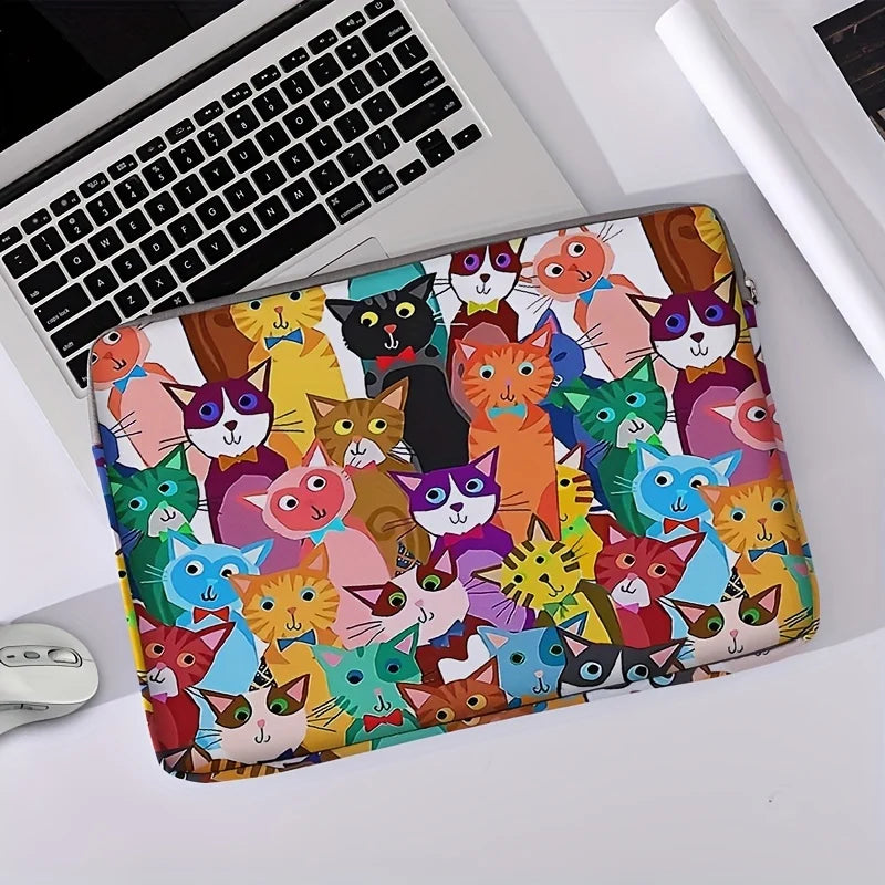 Cartoon Cat Laptop Bag 14 Inch Briefcase Sleeve