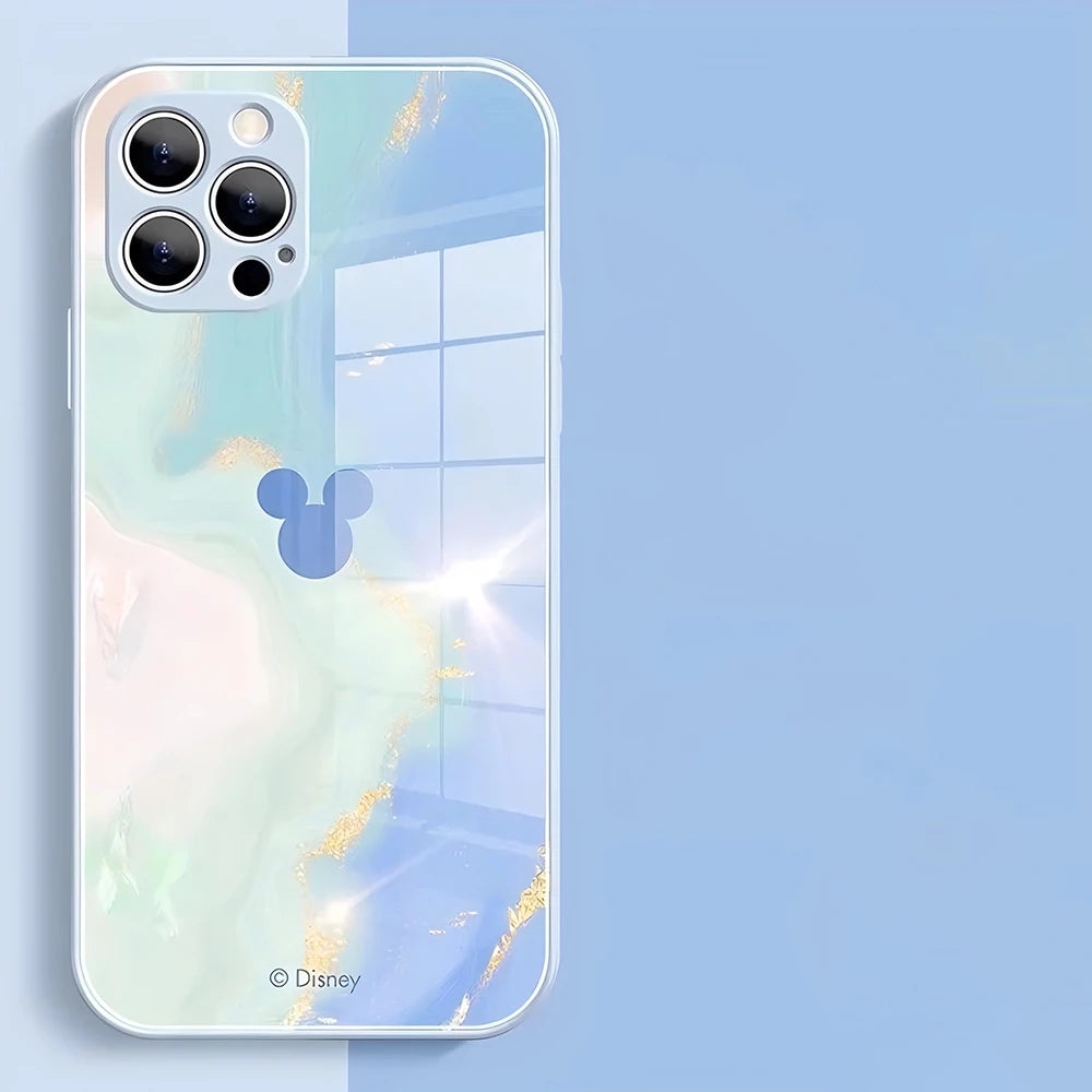 Disney Mickey Mouse Metallic Glass Hard iPhone Case