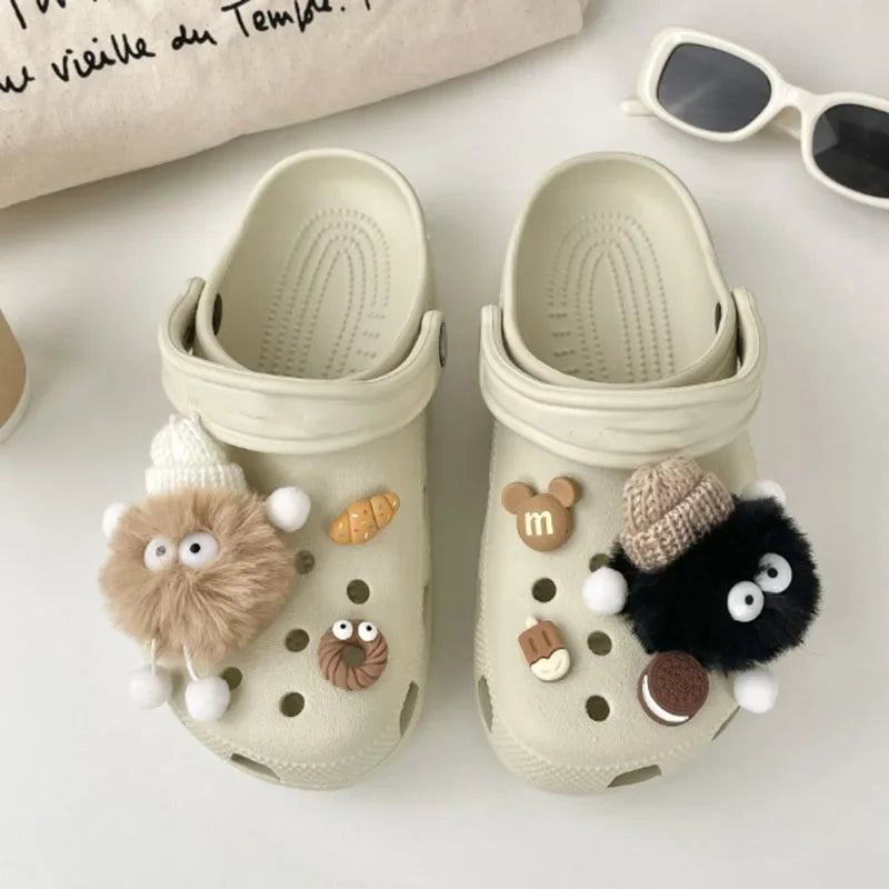 3D Hairball Genie Shoe Charms Cute DIY Sandal & Clog Decorations for Kids