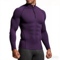 Men Compression Long Sleeve Gym T Shirt Slim Fit Running Fitness Sports Top