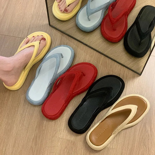 Women Summer Slides Flat Open Toe Casual Beach Slippers Outdoor Sandals