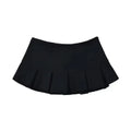 Y2K Pleated Mini Skirt Women Low Waist A-Line Vintage Skort Light Grey Summer