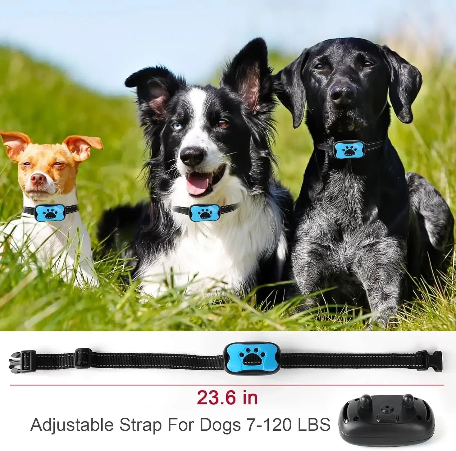 USB Rechargeable Dog Bark Control Training Collar