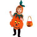 Kids Pumpkin Halloween Costume with Hat Party Cosplay Outfit