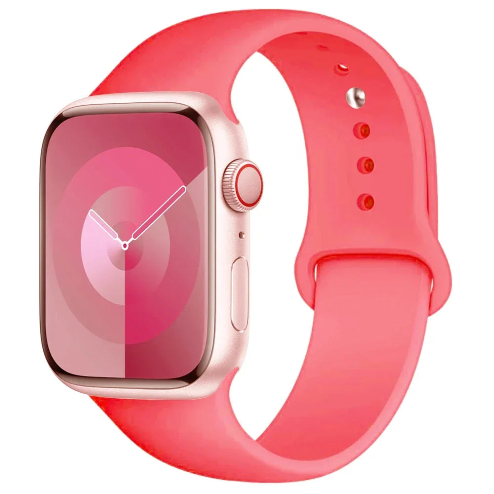 Silicone Apple Watch Band – Sport Strap Replacement for Apple Watch Series 3–9, SE & Ultra