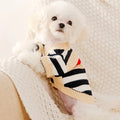 Dog Striped Cardigan Sweater Warm Pet Clothes Puppy Cat Coat