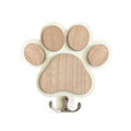 Wooden Dog Leash Holder Paw Print Wall Hook for Collars Coats Organizer
