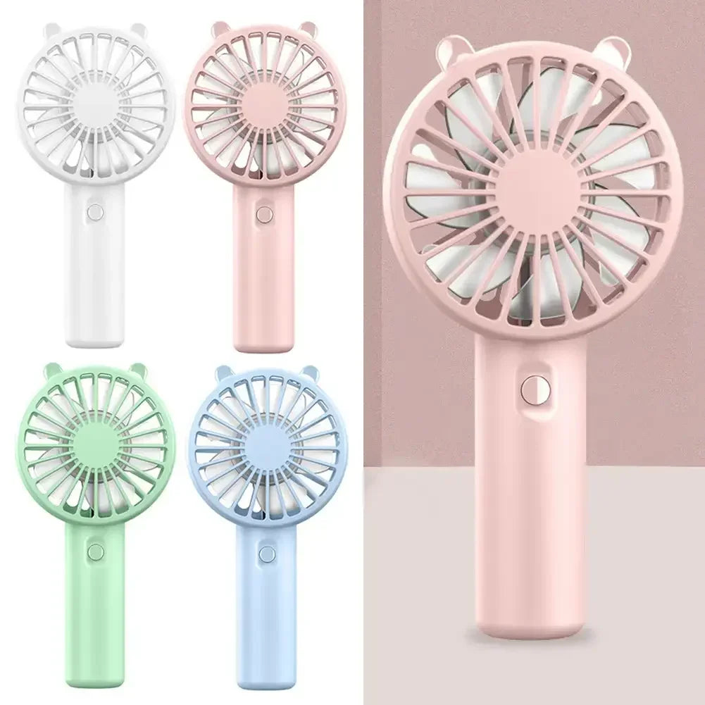 Portable USB Rechargeable Handheld Fan Mini Cooling Fan Quiet Desk Eyelash Fan
