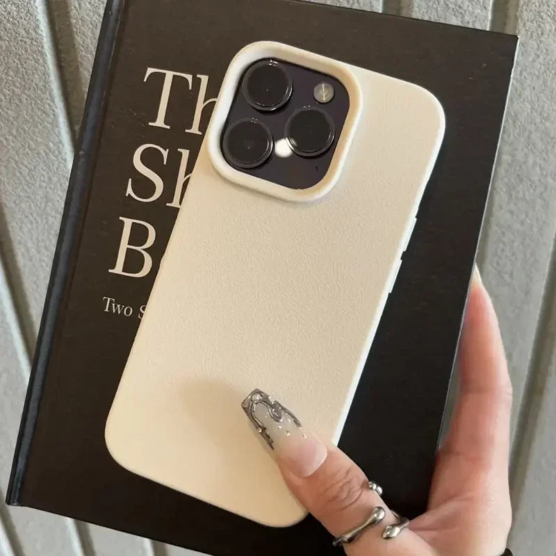 Matte Soft Leather Candy Shockproof Silicone iPhone Case