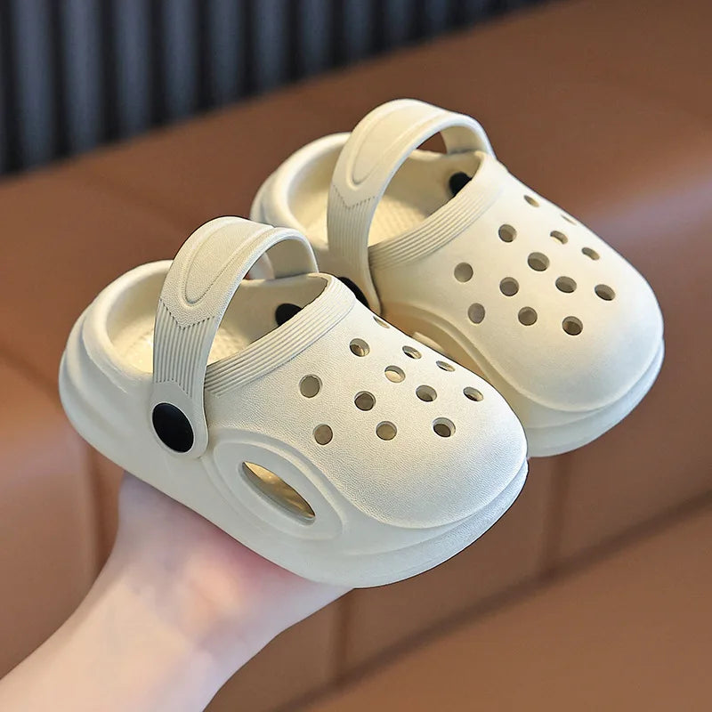Kids Hole Sandals Soft Anti Slip Beach Slippers DIY Design Boys Girls Summer Shoes