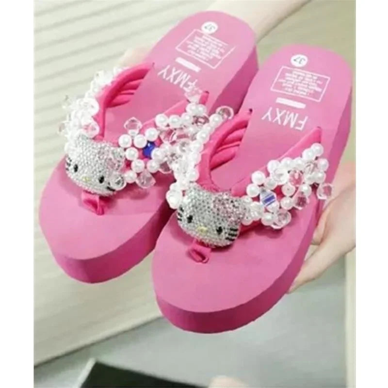 Hello Kitty Kawaii Platform Slide Sandals