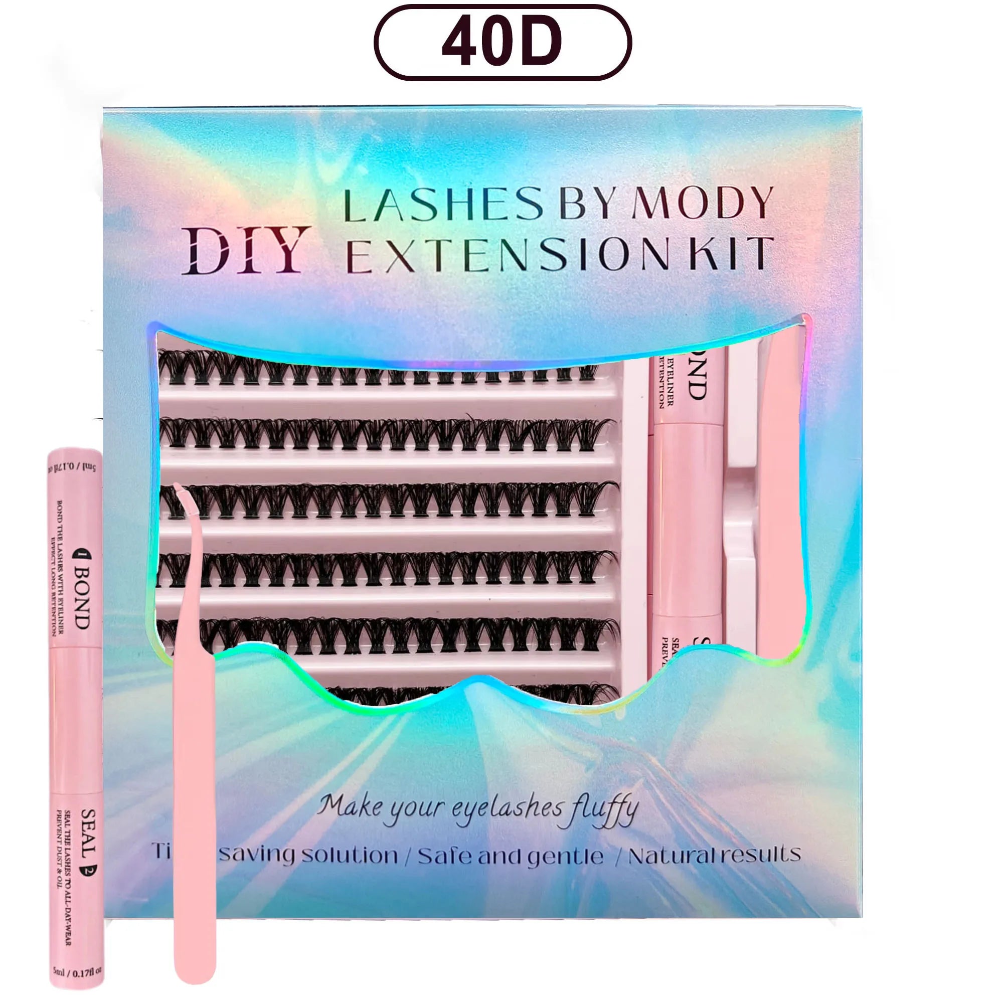 Lash Bond & Seal Kit – Eyelash Extension Glue Set with Tweezers for Long Lasting Lash Hold