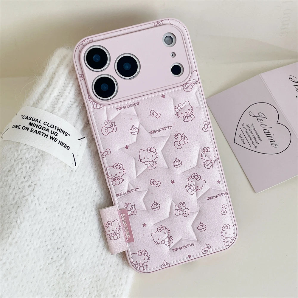 Cute Pink 3D Hello Kitty Silicone Shockproof iPhone Case