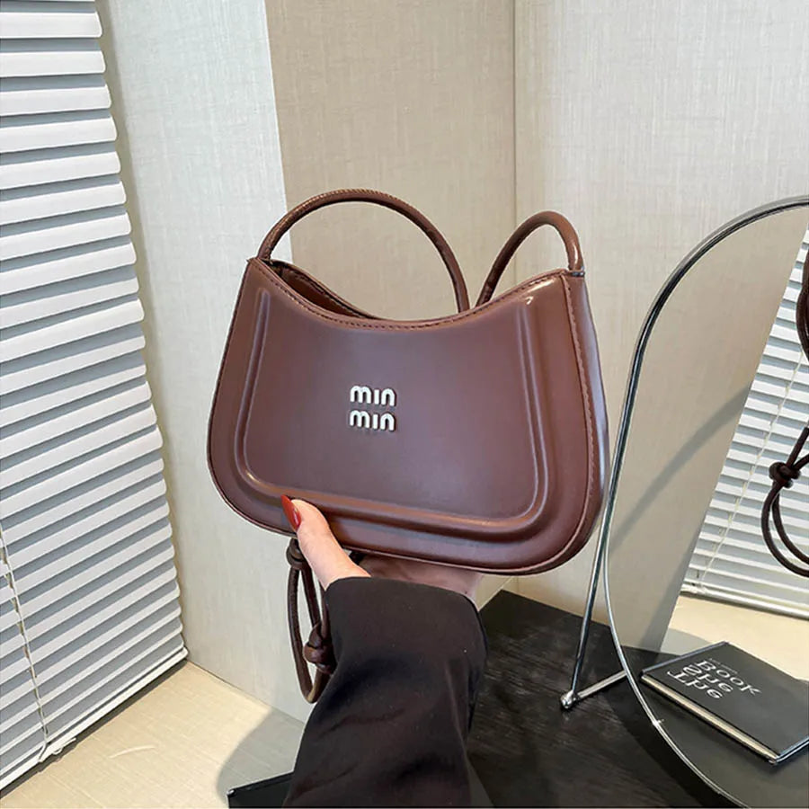 Women Crescent Crossbody Shoulder Bag Korean Style 2025