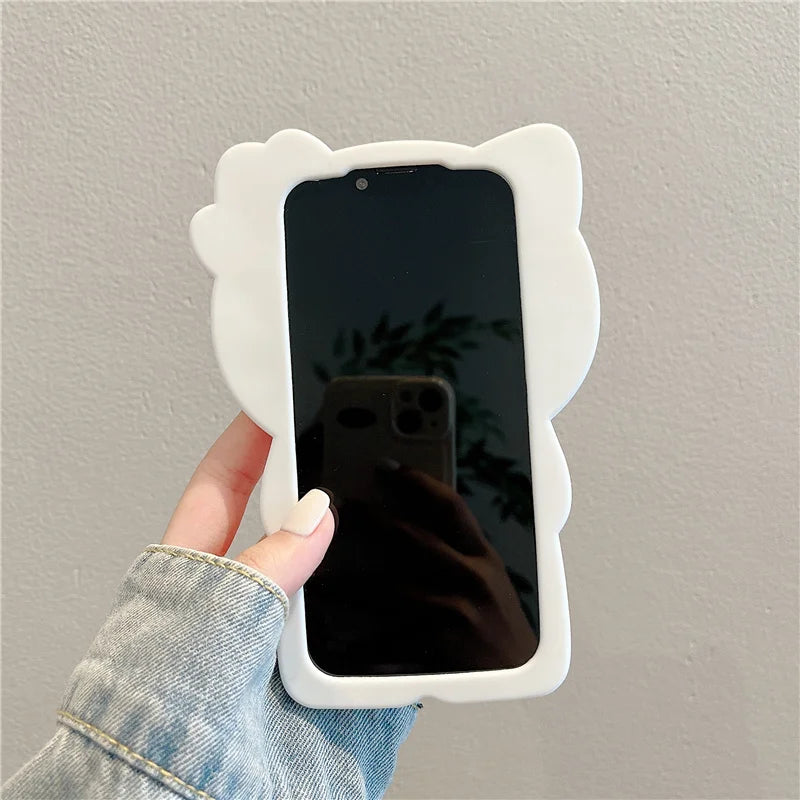 Pink KT Bow Silicone Soft iPhone Case