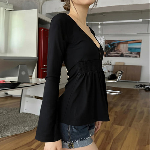 Women Lace Trim Knit Top Y2K Fairycore Shirt