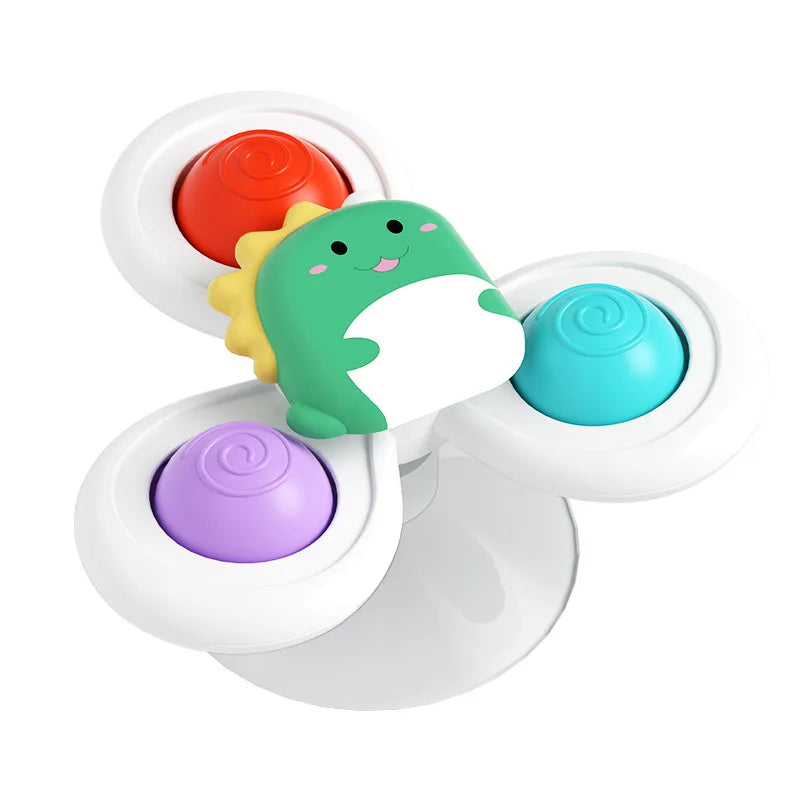 3pcs Cartoon Spinning Bath Toys with Suction Cups