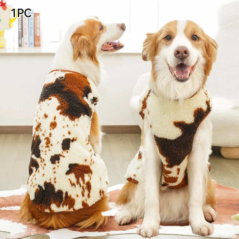 Warm Flannel Dog Pajamas Winter Pet Coat for Large Dogs
