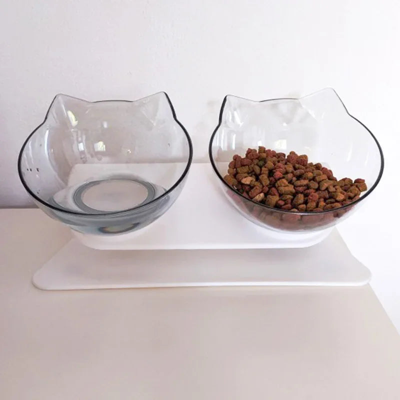 Non Slip Double Pet Bowl with Stand for Cats and Dogs