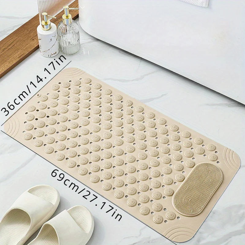 Non Slip PVC Bath Mat Massage Nubs Bathroom Shower Rug 0.8cm Thick