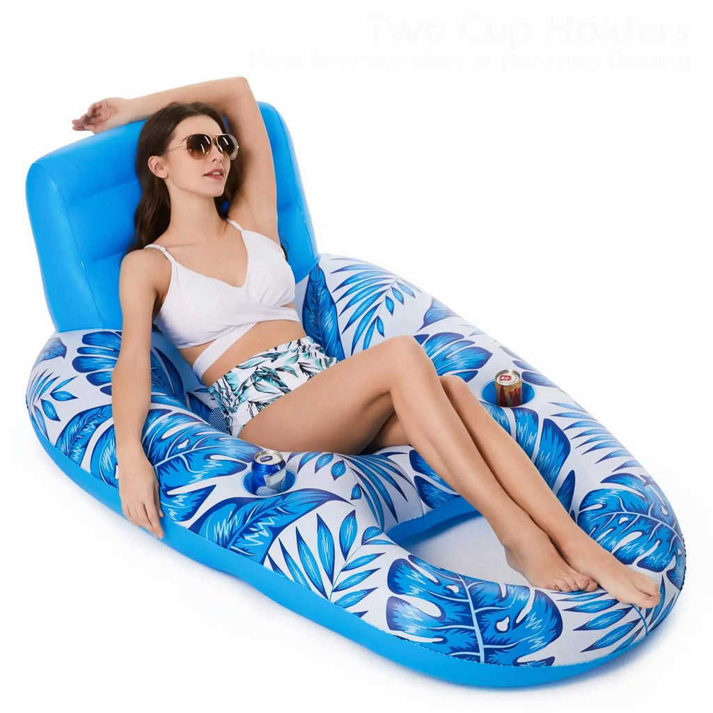 Adult Inflatable Pool Float Lounger Floating Chair for Pool & Lake