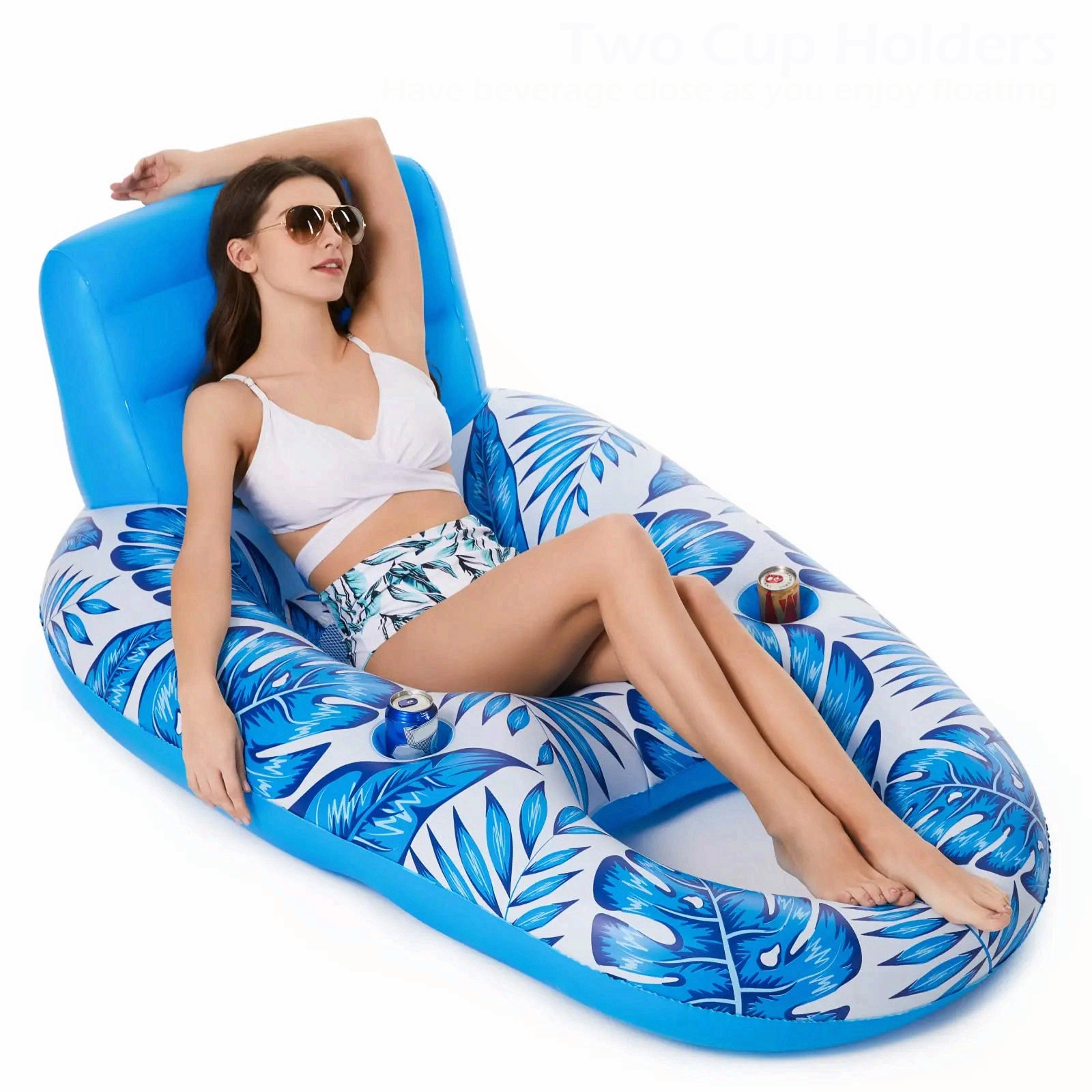 Adult Inflatable Pool Float Lounger Floating Chair for Pool & Lake