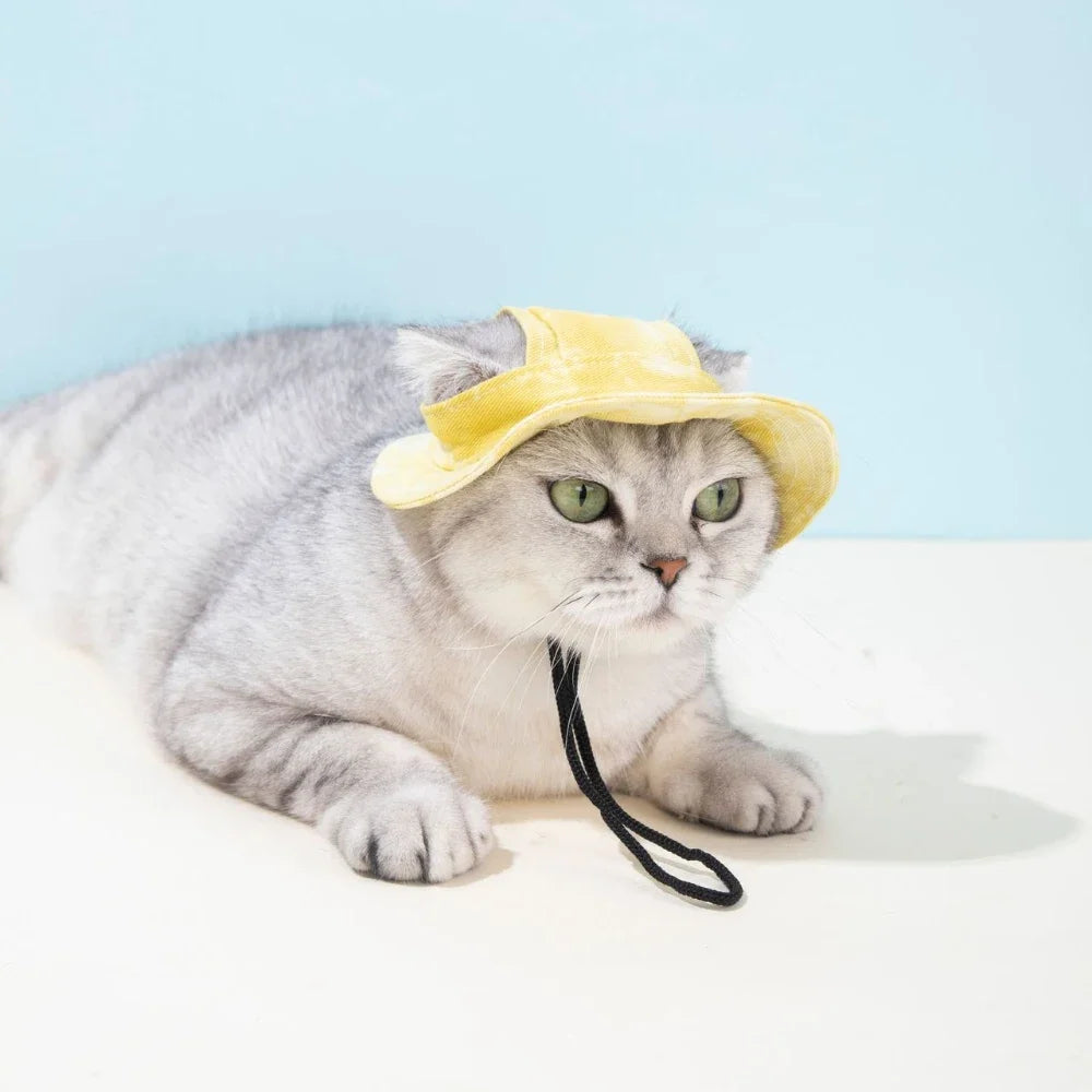 Adjustable Pet Baseball Cap with Ear Holes for Small Medium Dogs Cats