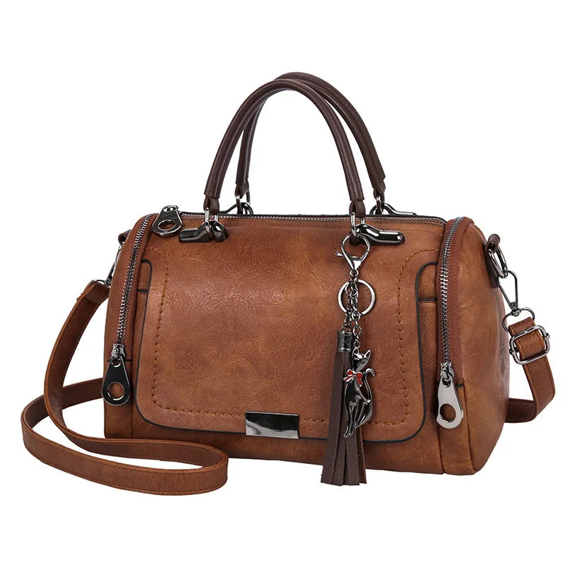 Women Tassel Shoulder Bag Large Capacity Handbag