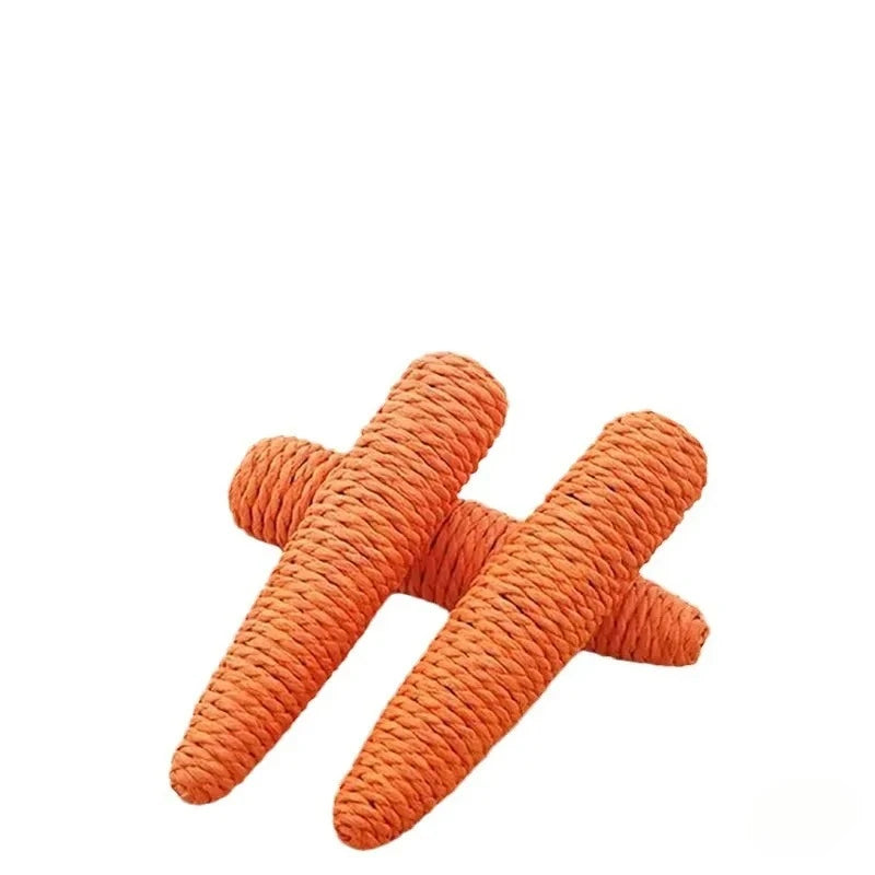 Interactive Carrot Cat Toy Sound Chew Teething Stick
