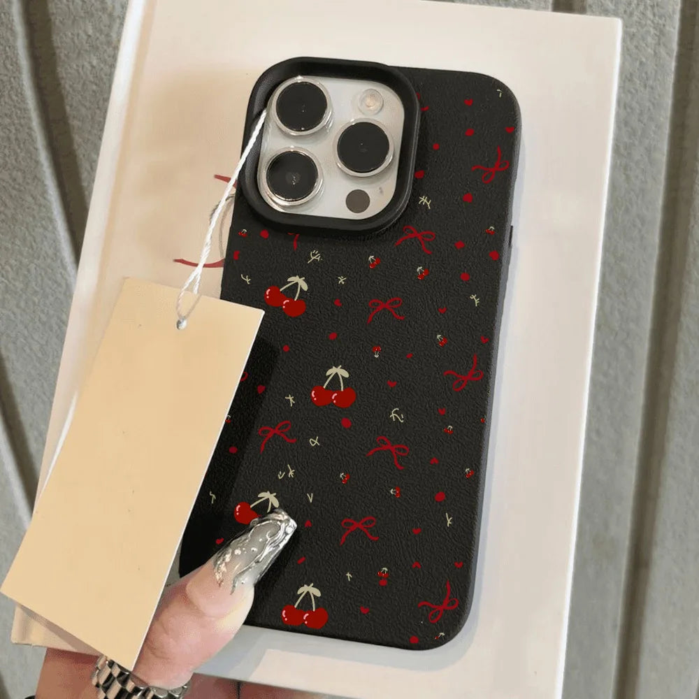 INS Leather Shockproof Soft Silicone iPhone Case