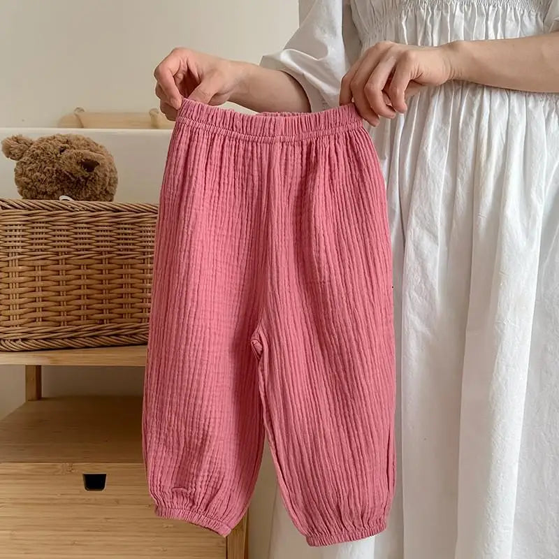 Kids Anti Mosquito Pants Lightweight Loose Summer Trousers for Boys & Girls
