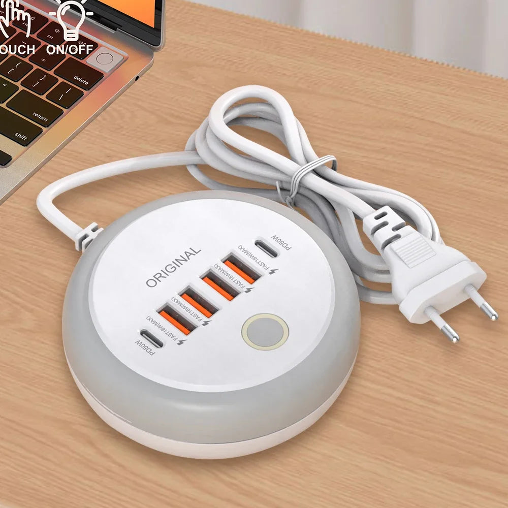 50W USB C Fast Charging Power Strip for iPhone