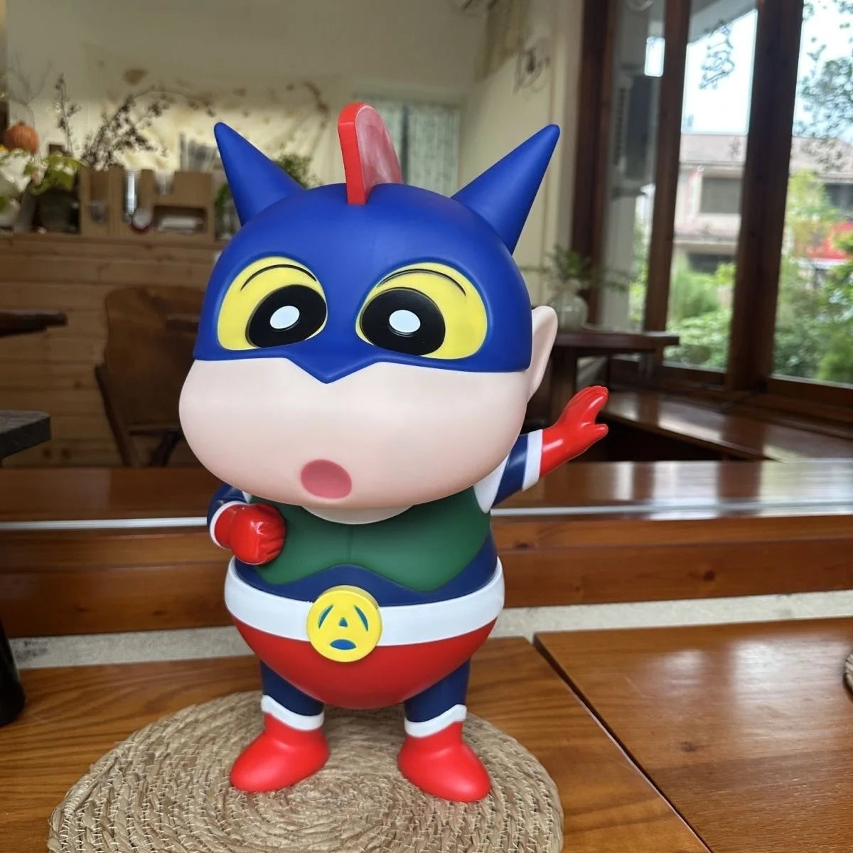 40cm Crayon Shin Chan Figure Dynamic Superman Anime Model Toy Gift Decor