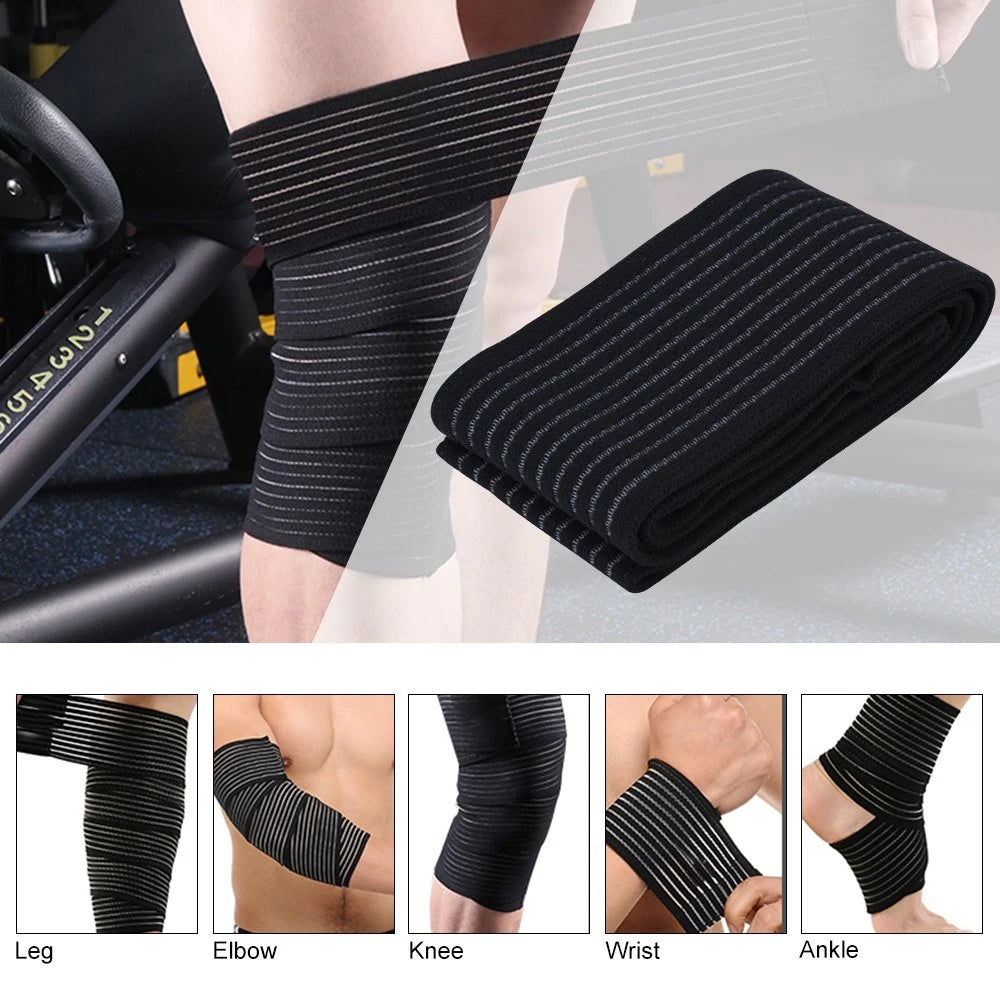 Knee Elbow Support Wrap Bandage Strap Wrist Ankle Pain Relief Sports Gym Cuff