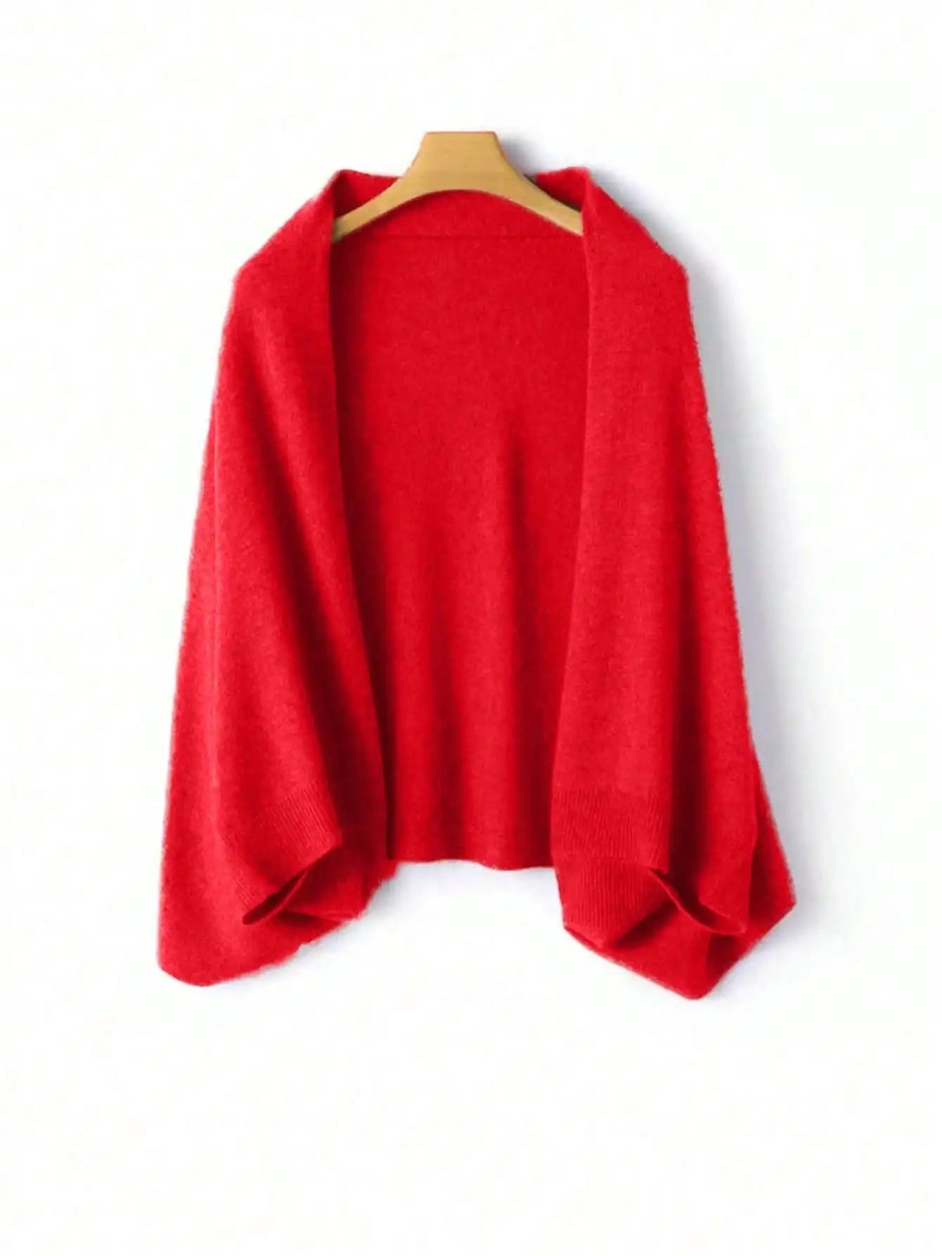 Wool Knitted Shawl Scarf for Women Soft Warm Wrap Cardigan