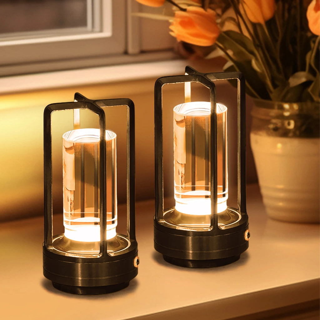 Cordless LED Table Lamp Rechargeable Outdoor Camping Night Light