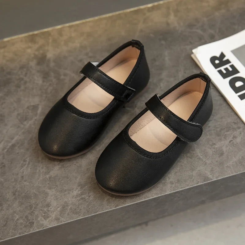 Girls Mary Jane Flats Soft Leather Princess Shoes for Toddlers & Kids