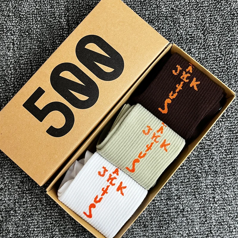 Cactus Jack Cotton Crew Socks Men 3 Pairs Box Free Shipping