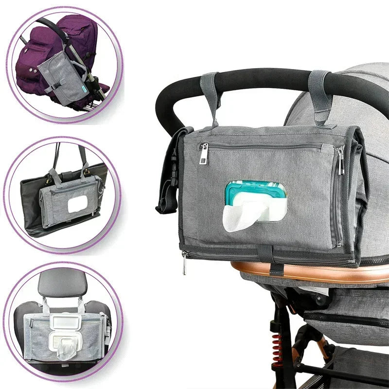 Portable Baby Diaper Changing Pad Waterproof Travel Mat with Pockets