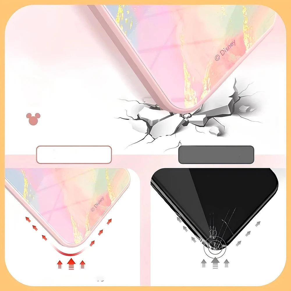 Disney Mickey Mouse Metallic Glass Hard iPhone Case