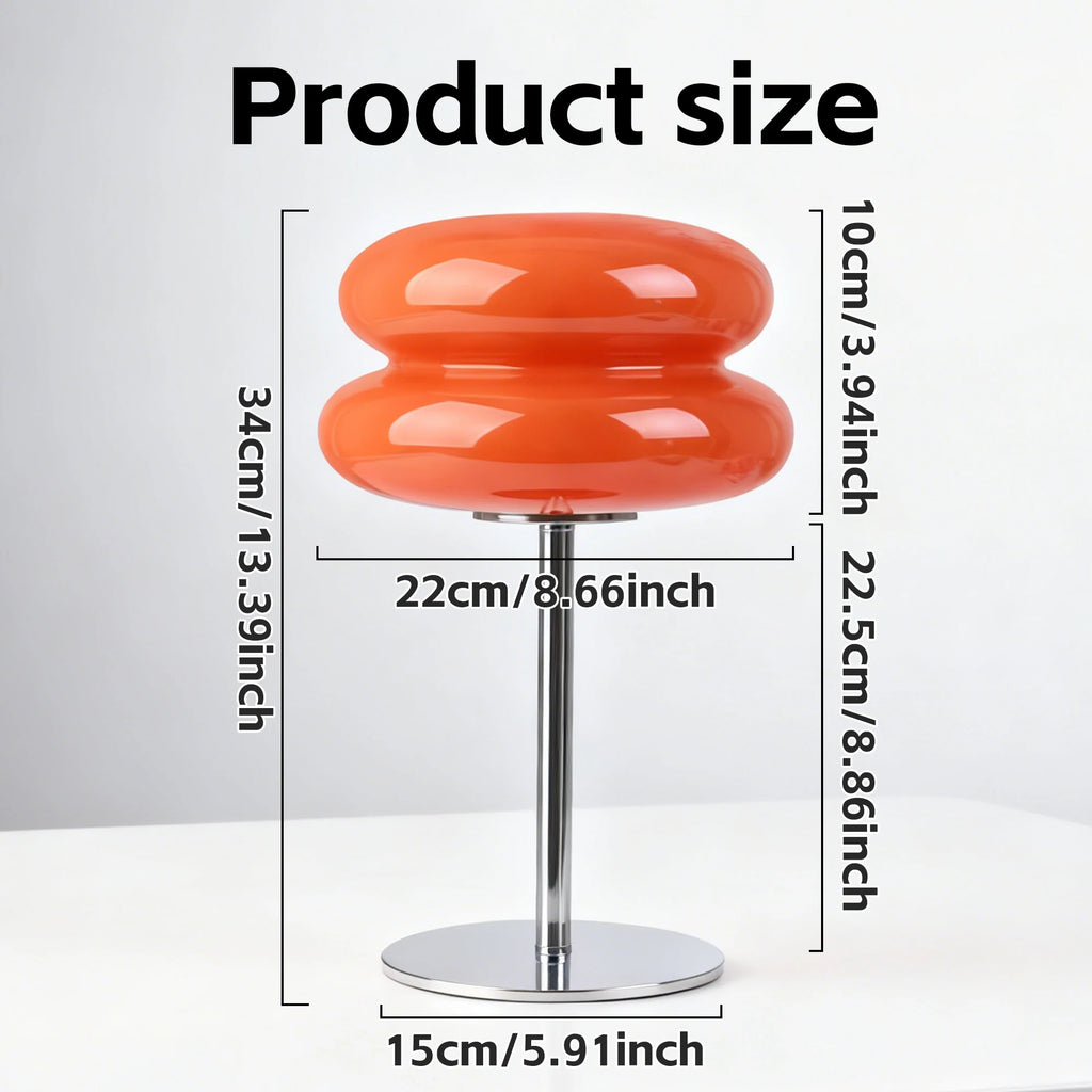 Macaron Glass Table Lamp Trichromatic Dimming
