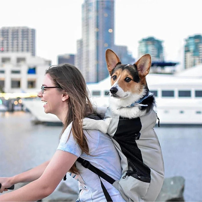 Breathable Dog Carrier Backpack Strong Nylon Pet Travel Backpack