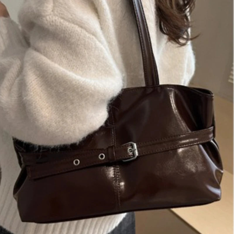 Women Retro Tote Bag Large Capacity Shoulder Handbag