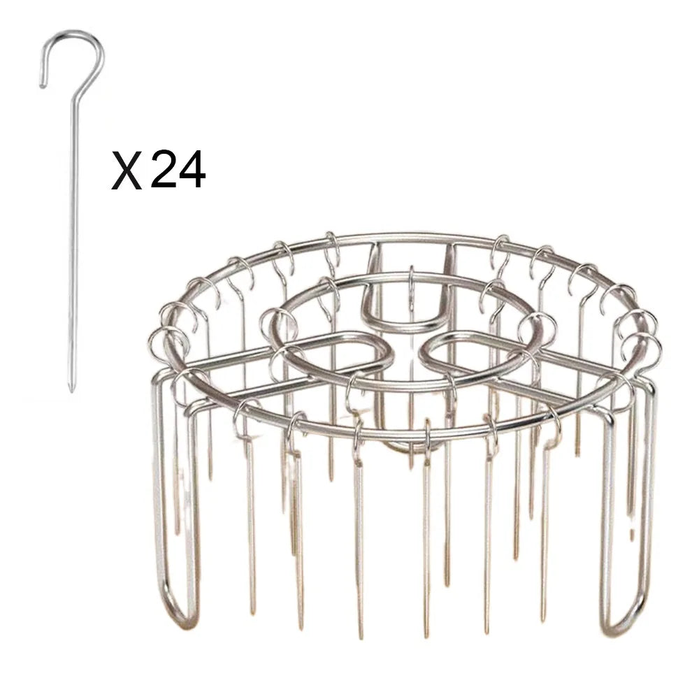 Stainless Steel Vertical BBQ Skewer Grill Rack Holder
