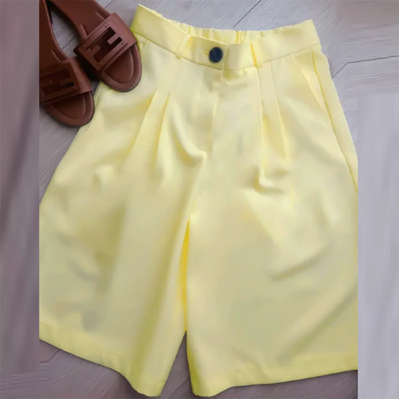 Women Casual Blazer Shorts Set Elegant 2 Piece Outfit